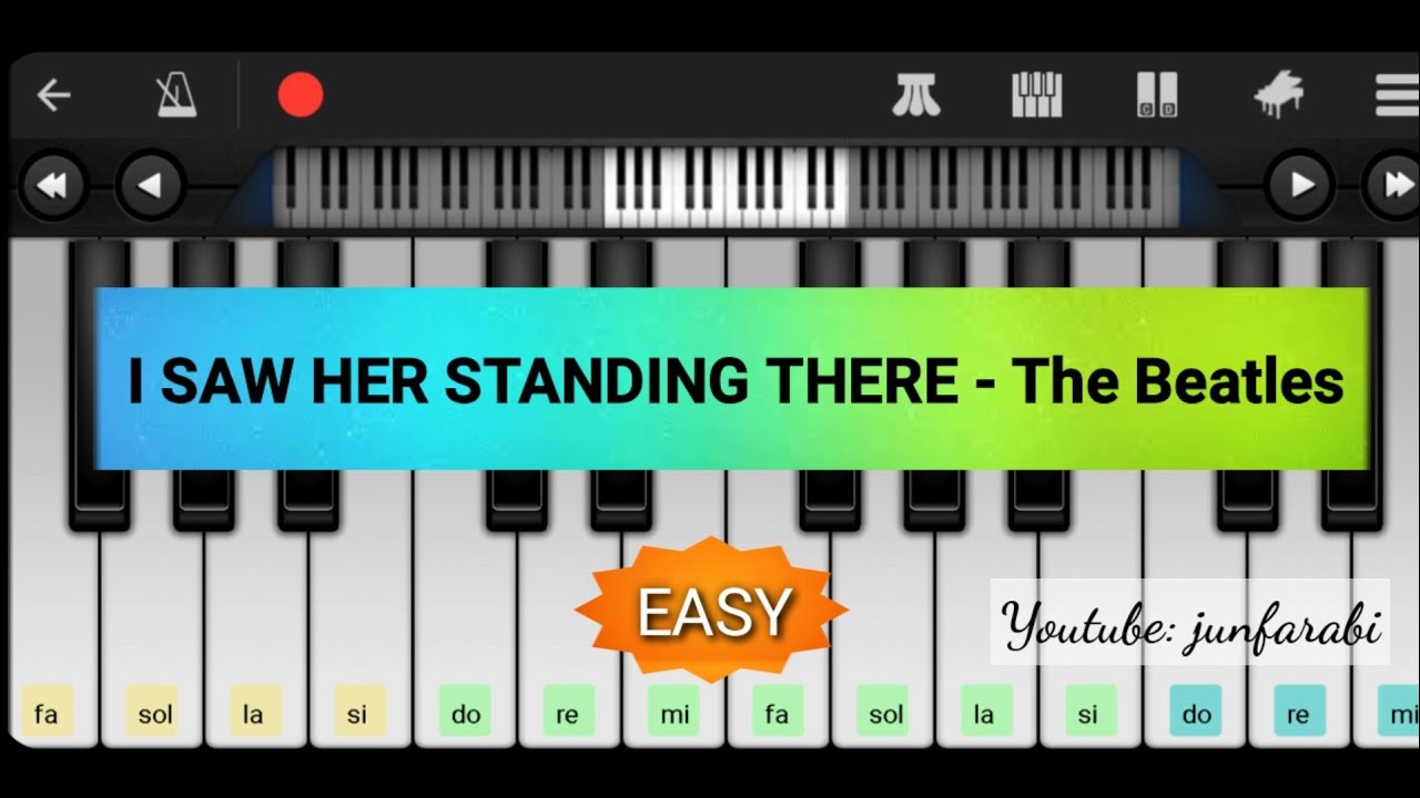 the beatles  I saw her standing there - perfect piano easy