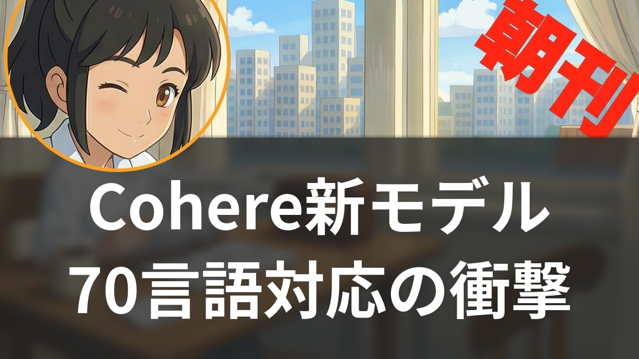 【2/18】Cohere、70言語対応の小型AIモデル発表でエッジAI民主化へ【聞くAI業界ニュース】
