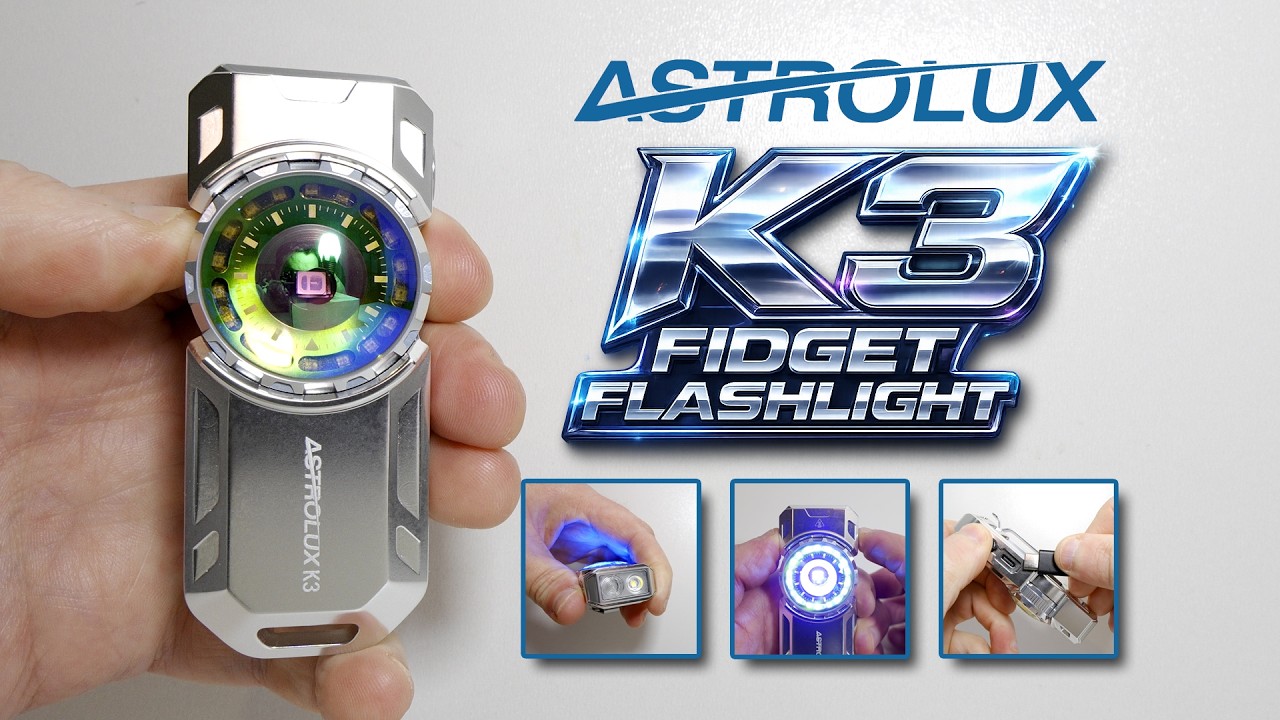 ASTROLUX K3 - Rotary controlled fidget flashlight