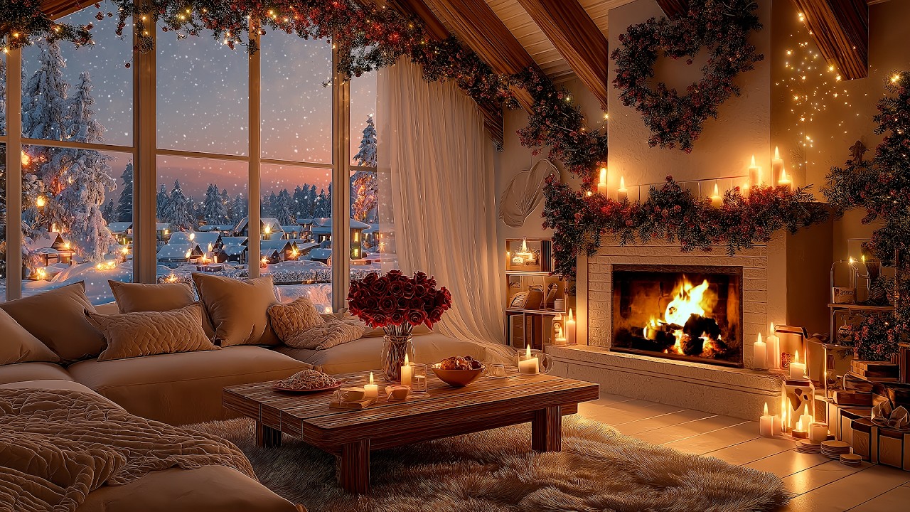 ❄️Snowfall & Piano Music by Window | Soft Piano for Study, Meditation, Sleep & Relaxation