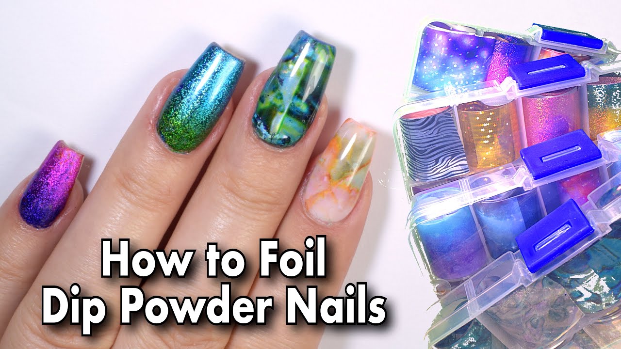 Watch Me Work. How To Foil Dip Powder Nails. ENG