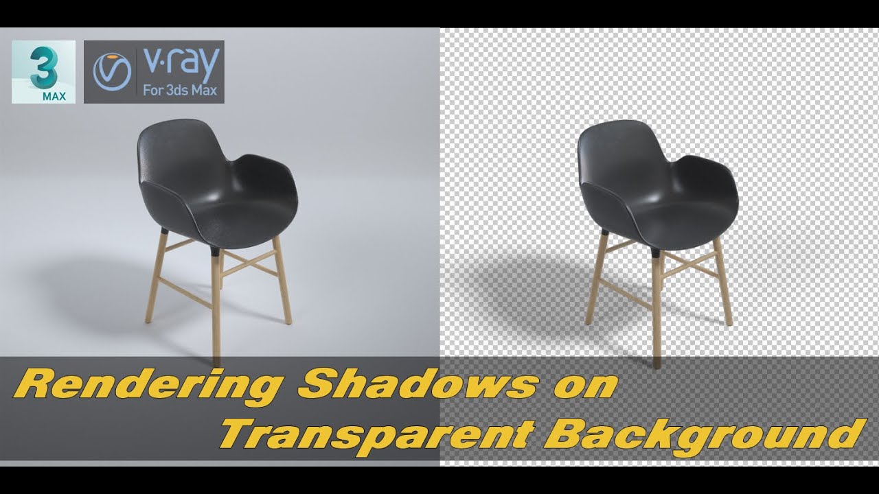 Рендеринг моделей с тенями на прозрачном фоне с помощью #Vray