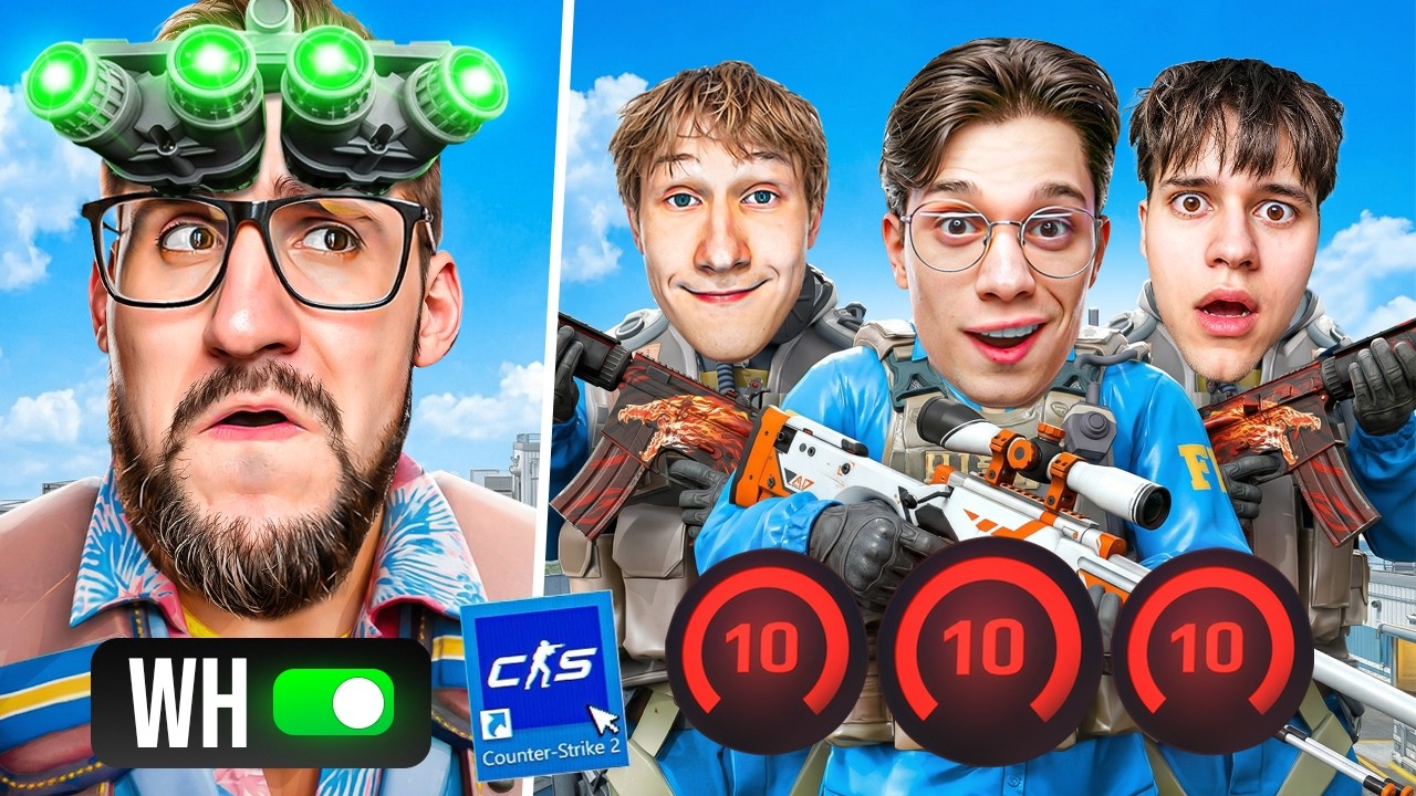 Я с 100 ЧИТАМИ vs 3 ИГРОКА 10 LVL FACEIT В CS2! МЕНЯ ТОЧНО ЗАБАНЯТ ЗА ЭТО! Это угар...