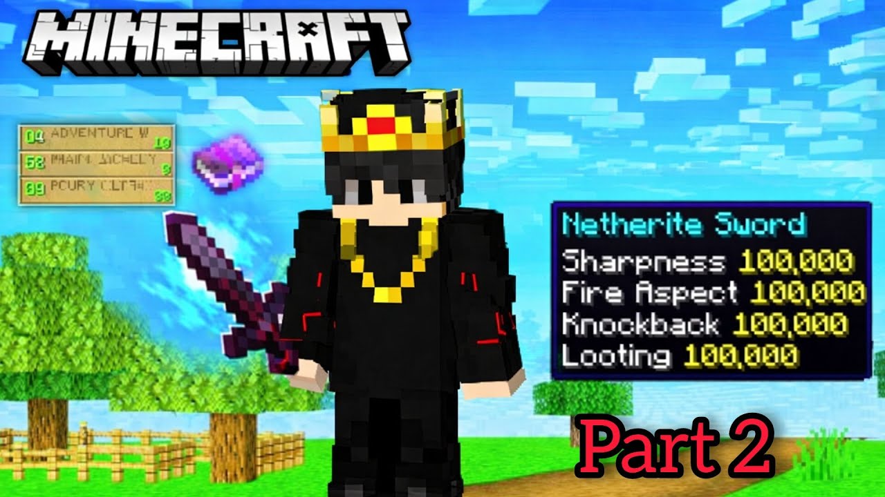 Running Gives You Enchantments Minecraft part 2 😀😀