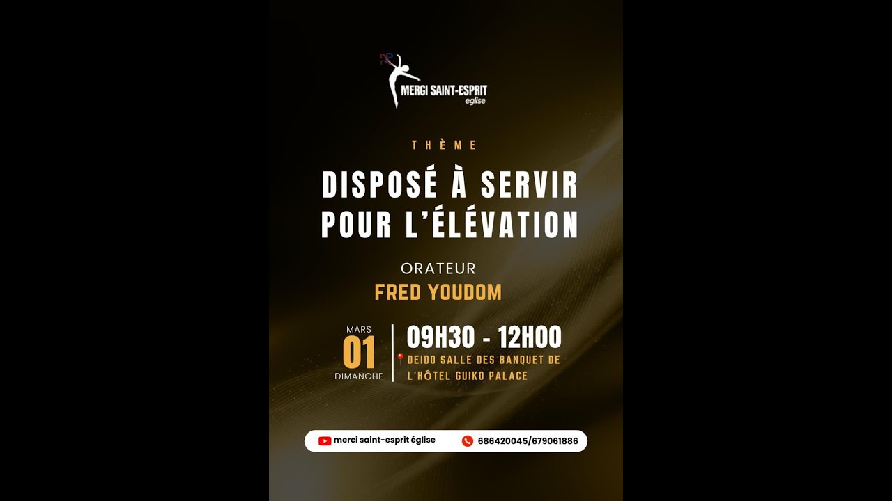DISPOSE A SERVIR POUR L'ELEVATION le PASTEUR ANDERSON KAMDEM