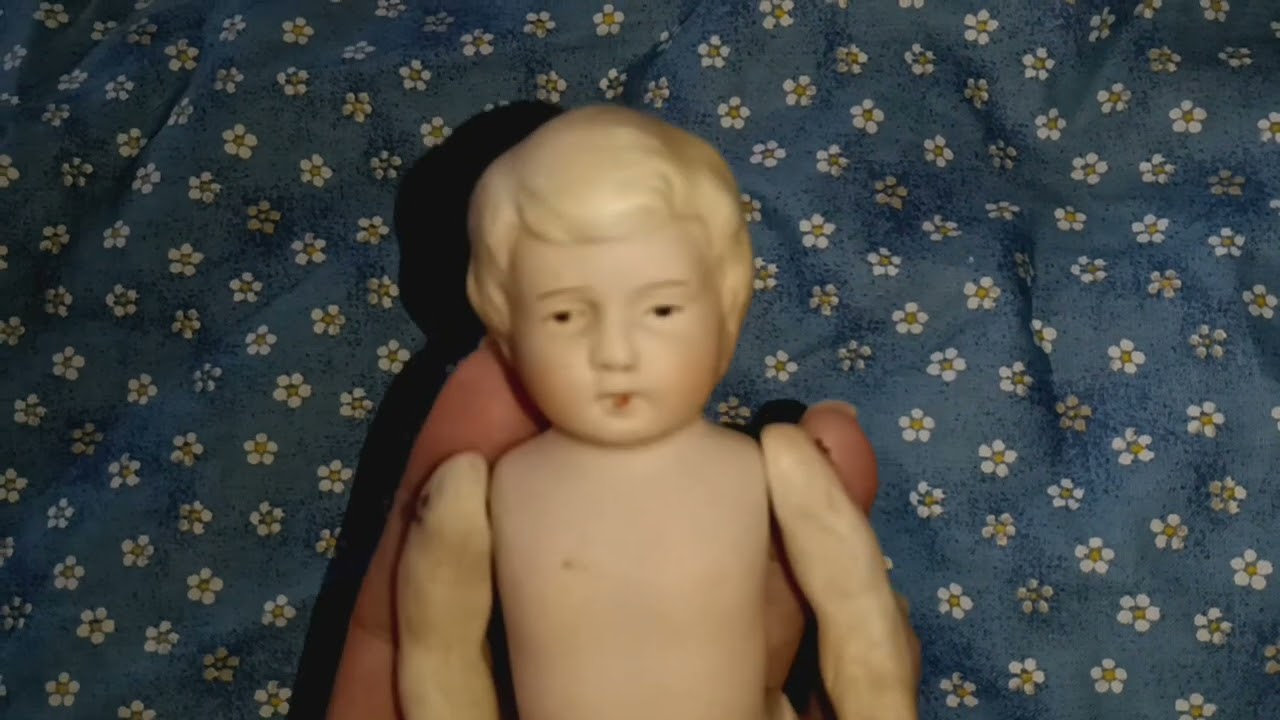 Antique all bisque German boy doll #TuesdayTimeBank