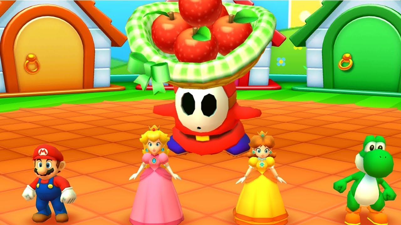 Mario Party - Star Rush Minigames:  Mario vs Peach vs Daisy vs Yoshi