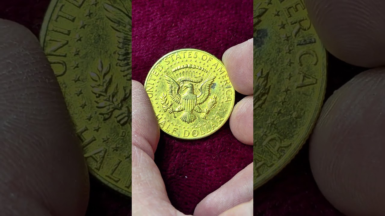 1964 US Kennedy Half Coin Gold Plated #numismatics #coins #collection #rarity