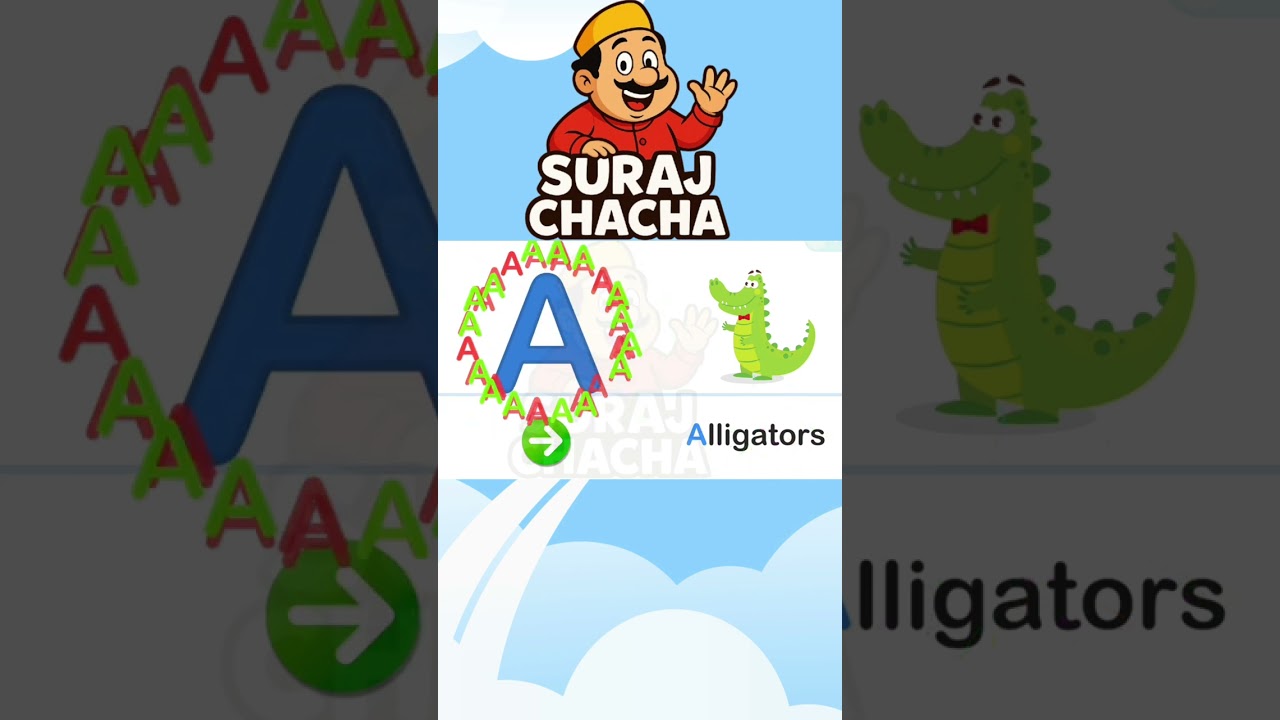 A for Apple Bolo Baccho! | Kids Learning Shorts | Suraj Chacha | #shorts #kids