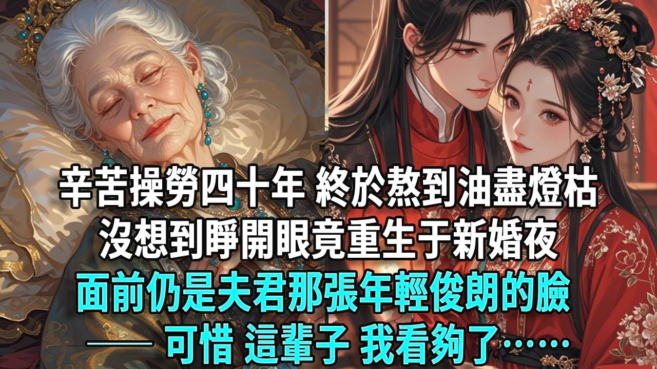 辛苦操勞四十年，終於熬到油盡燈枯，沒想到睜開眼竟重生于新婚夜，面前仍是夫君那張年輕俊朗的臉 —— 可惜，這輩子，我看夠了……
