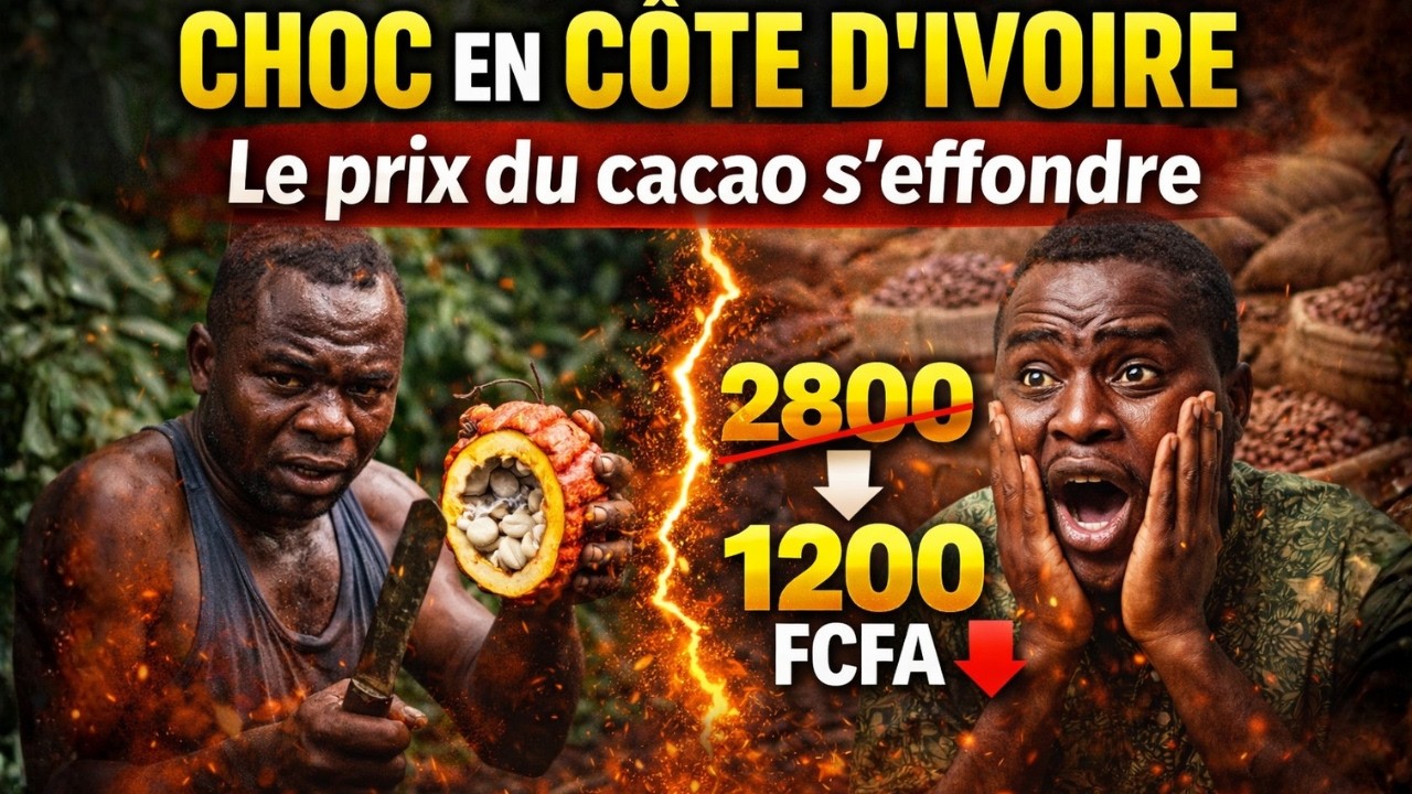 Crise majeure en Côte d'Ivoire : le cacao s'écroule, les planteurs souffrent