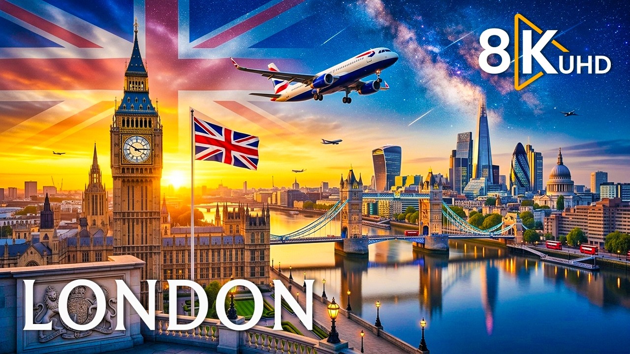 London 8K HDR 🇬🇧 | Big Ben, Tower Bridge & Stunning City Lights