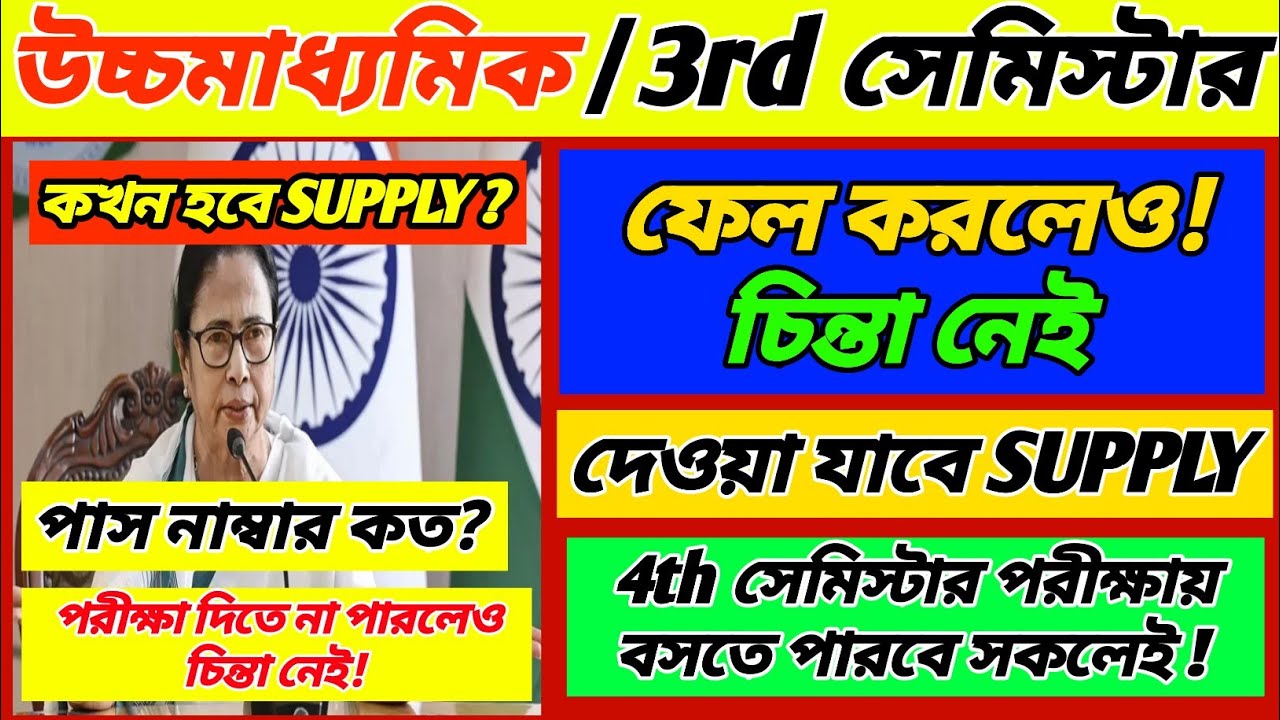 🤫HS 3RD সেমিস্টার ফেল করলেও দেওয়া যাবে 4th সেমিস্টার পরীক্ষা//wbchse class 12 3rd semester all pass
