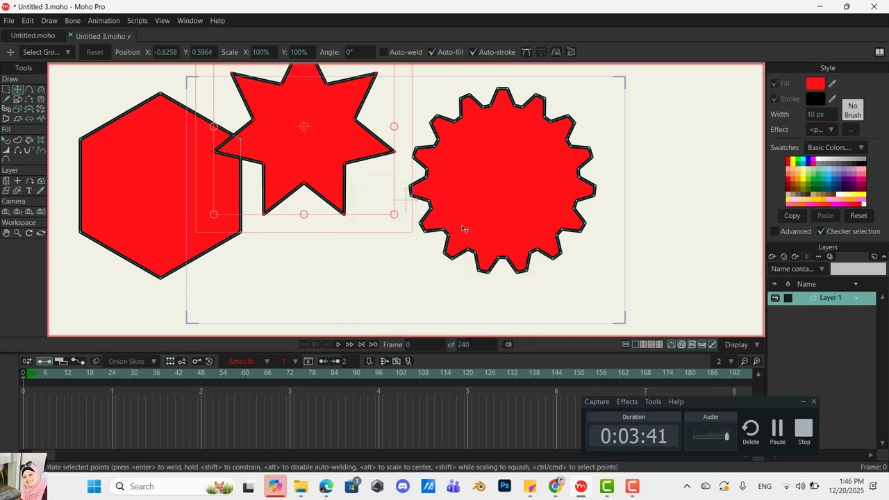 قائمة script، اداة الثني bend point