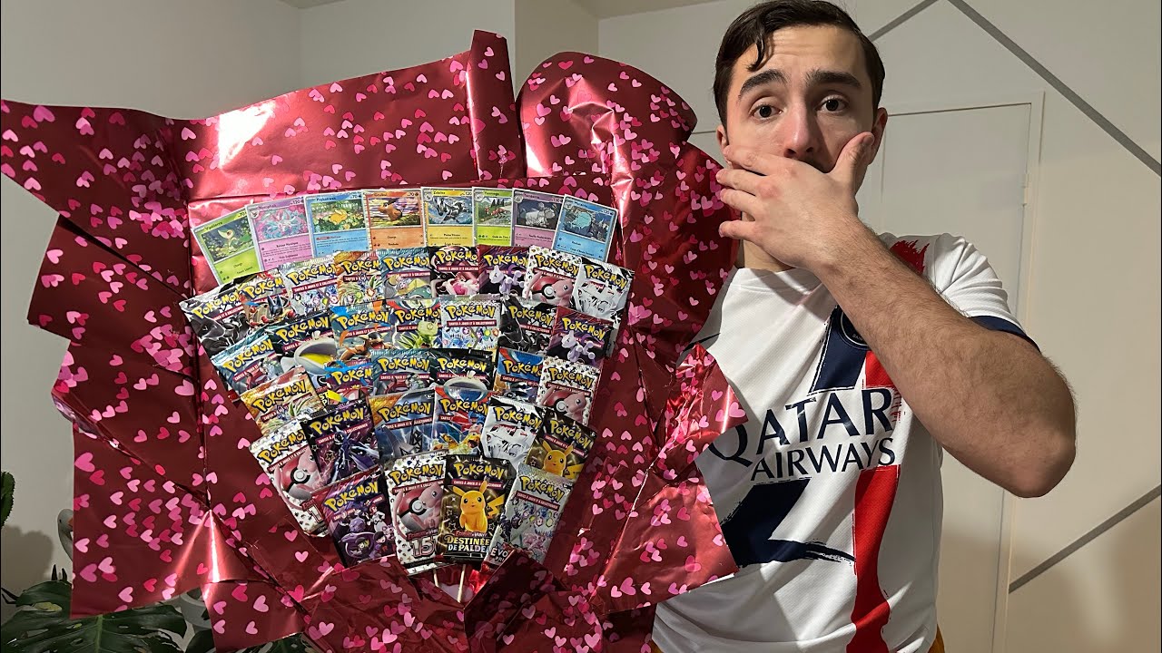 Ouverture Pokémon d’un bouquet de boosters spécial saint Valentin (Part2 jojo)