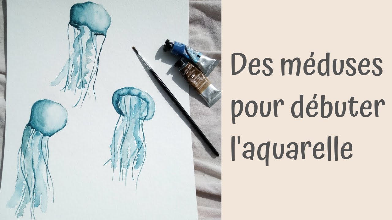 Des méduses pour débuter l'aquarelle