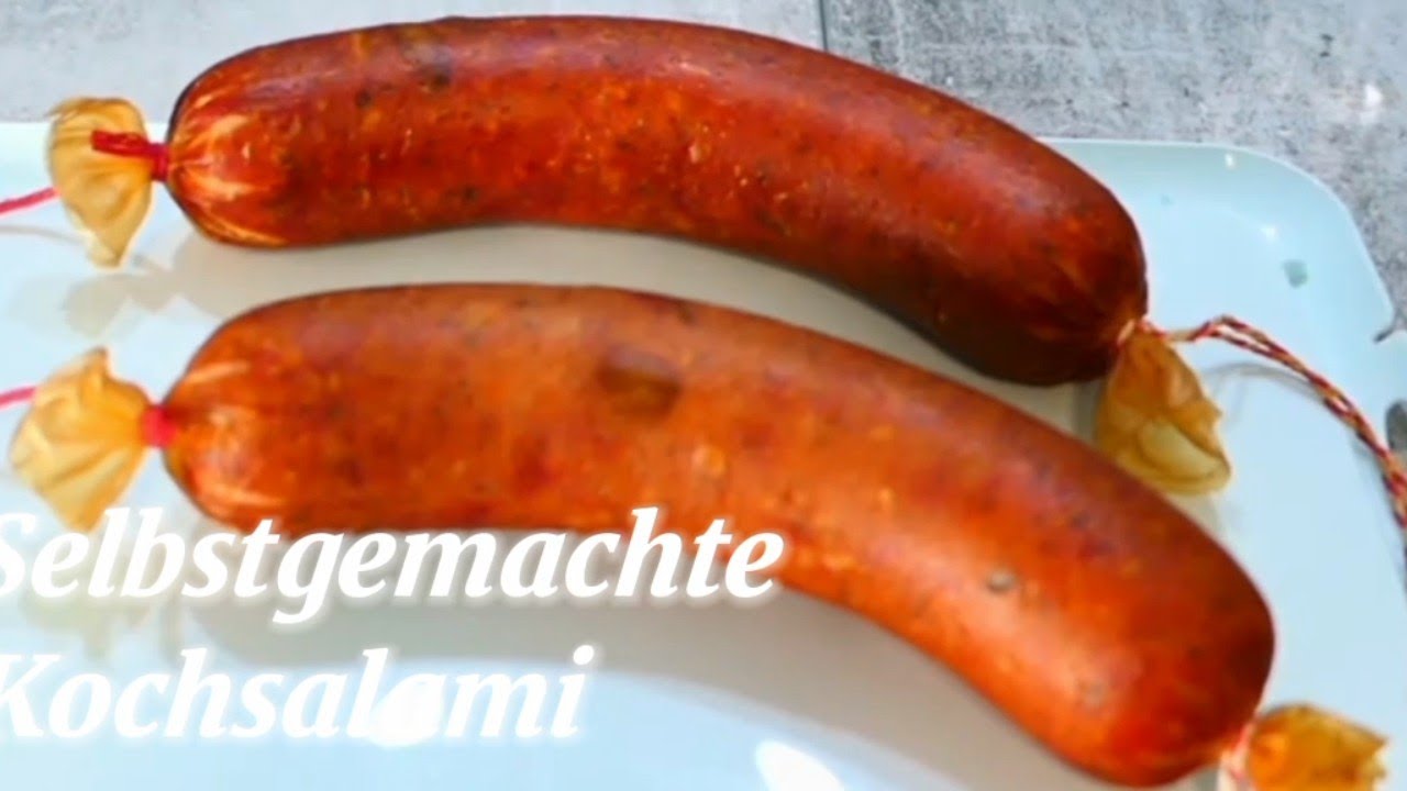 Selbstgemachte Kochsalami.