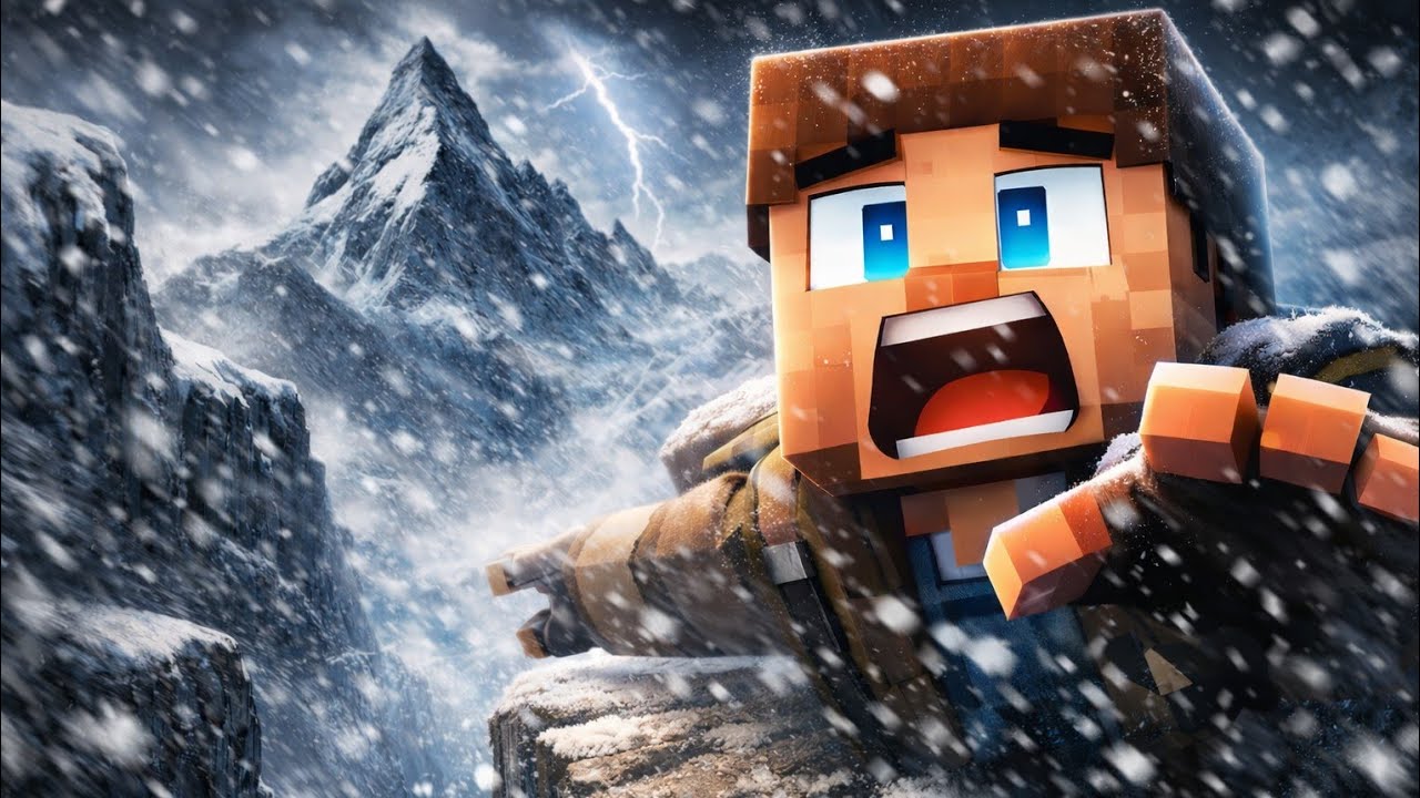 TERJATUH KE JURANG! Pendakian Everest di Minecraft Gagal… | I Fell While Climbing Mount Everest 🏔️