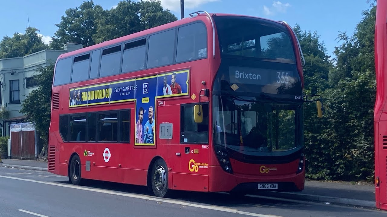 FRV. Go Ahead Route 355. Mitcham - Brixton. Enviro 400MMC EH115 (SN66 WOA)