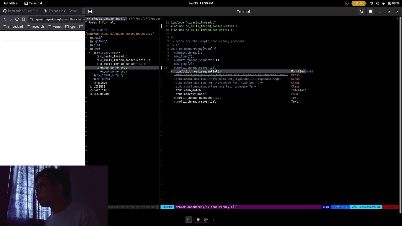 CLab | Concurrency - Sequential and Non-sequential Multi-threading | C