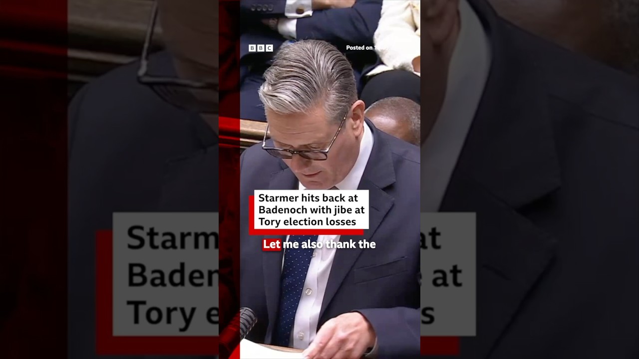 Keir Starmer hits back at Kemi Badenoch with jibe at Conservative election losses. #BBCNews