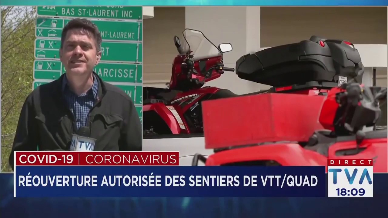 R&eacute;ouverture autoris&eacute;e des sentiers de VTT quad