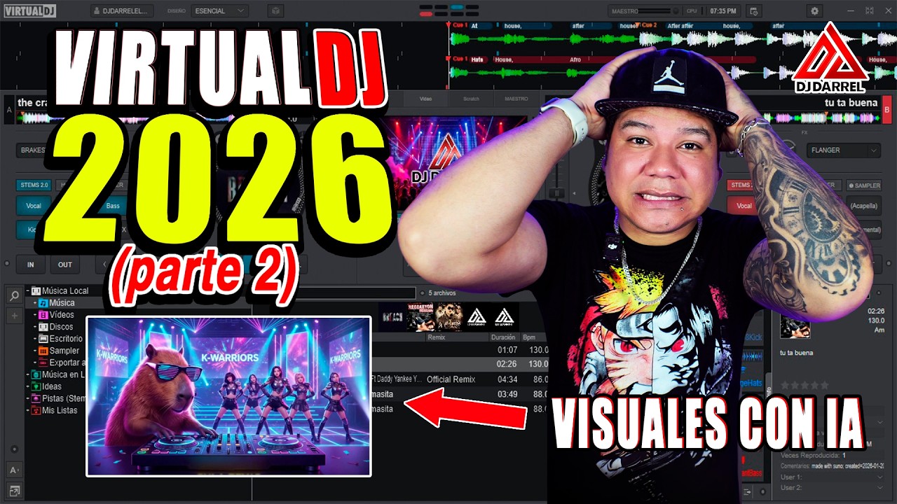 EL NUEVO VIRTUAL DJ 2026  ESTÁ BRUTAL🔥HACE TUS VISUALES CON IA  ★LA LOCURA★ @DjDarrel Elapoderado ✔