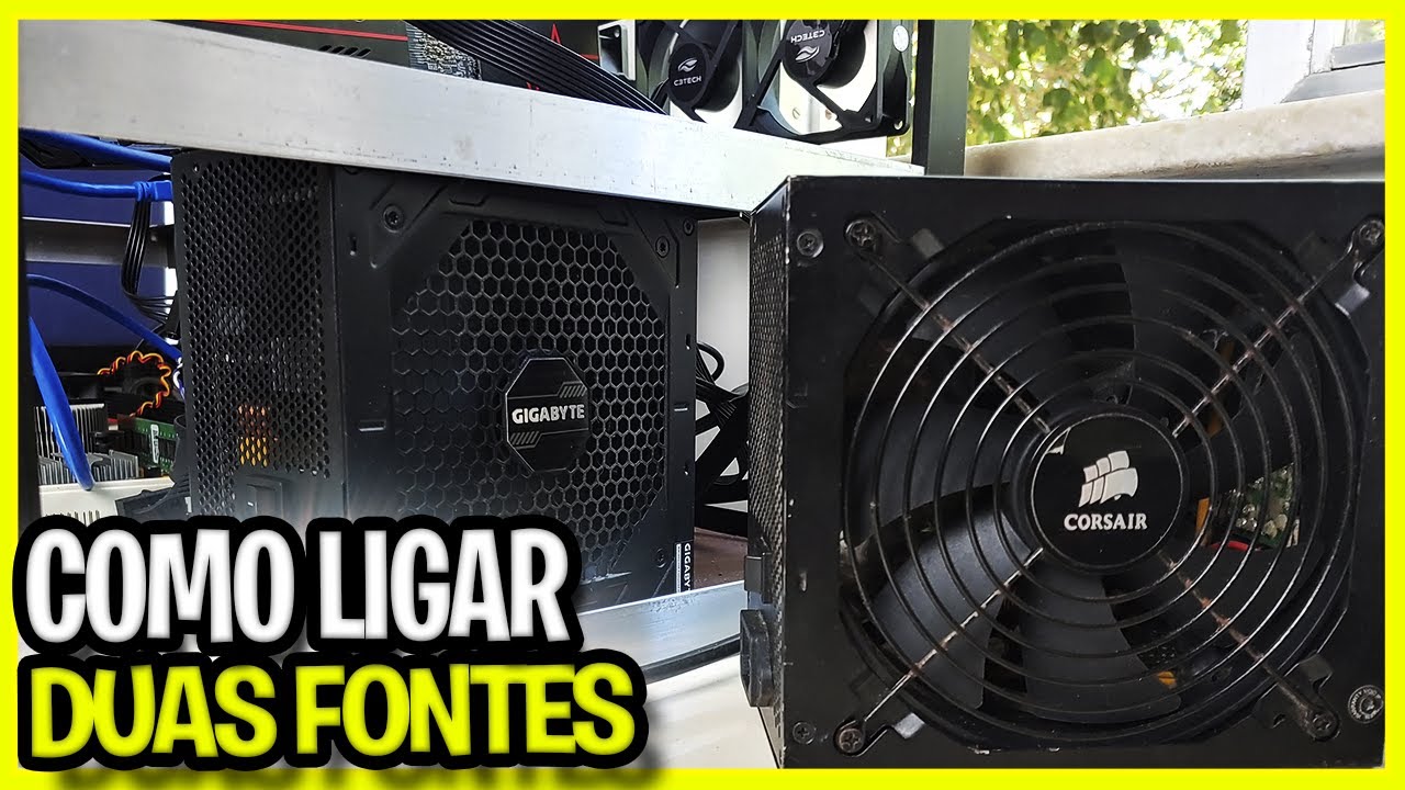 💴 COMO LIGAR DUAS FONTES NA RIG - MUITO CUIDADO - Quartinho de mineração de criptomoedas