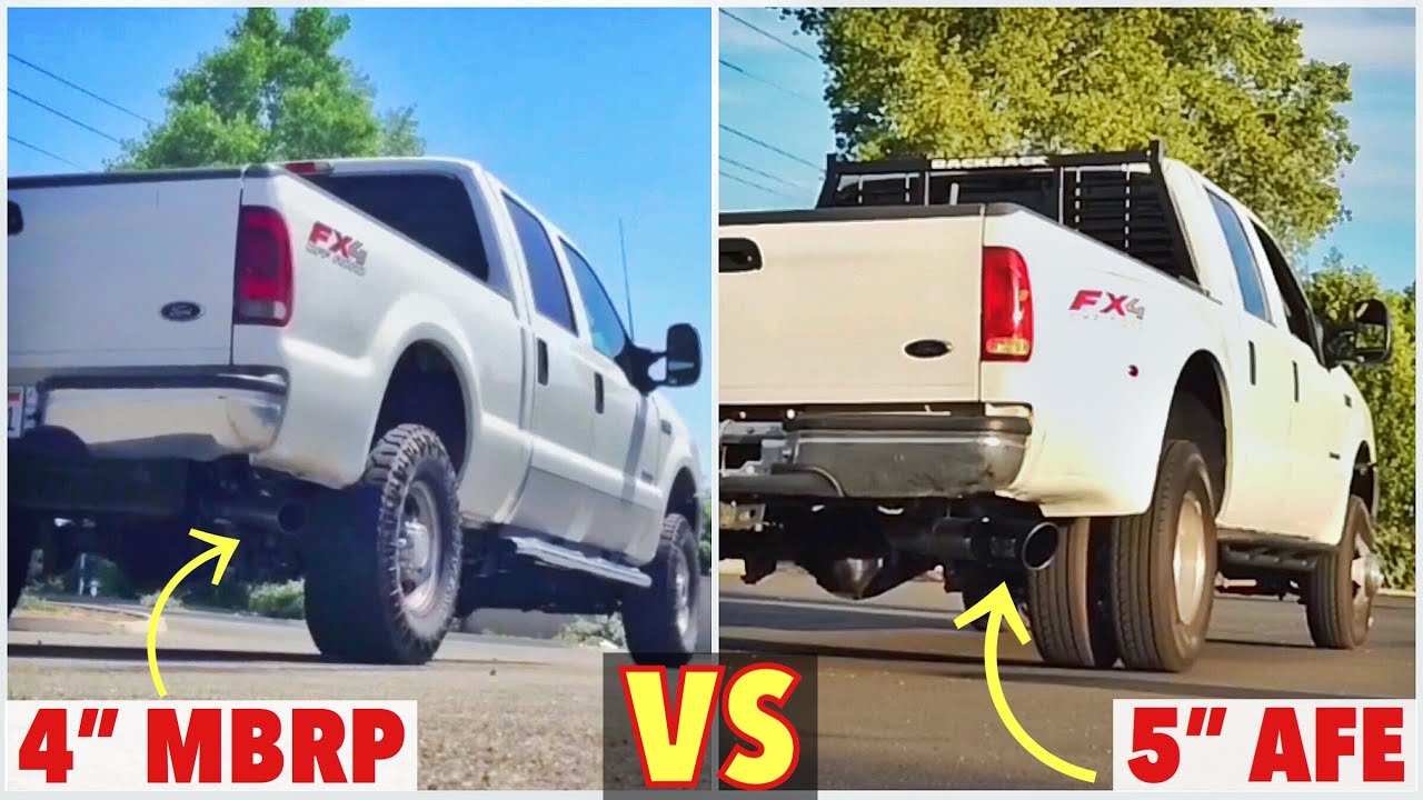 2001 F350 7.3 vs 2002 F250 7.3 - MBRP 4