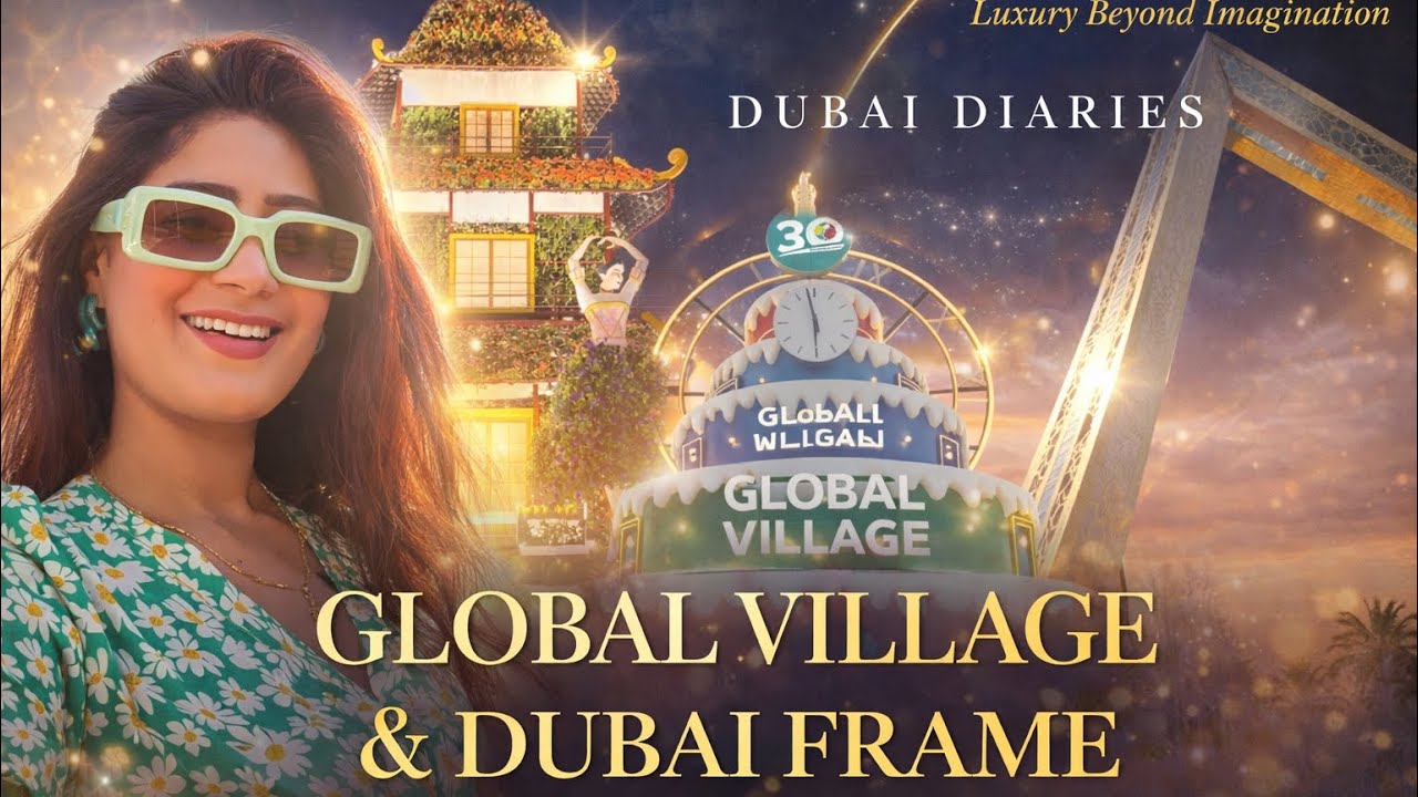 GLOBAL VILLAGE & DUBAI FRAME #GlobalVillageDubai#DubaiFrame#DubaiLuxury#DubaiTravelVlog#ExploreDubai