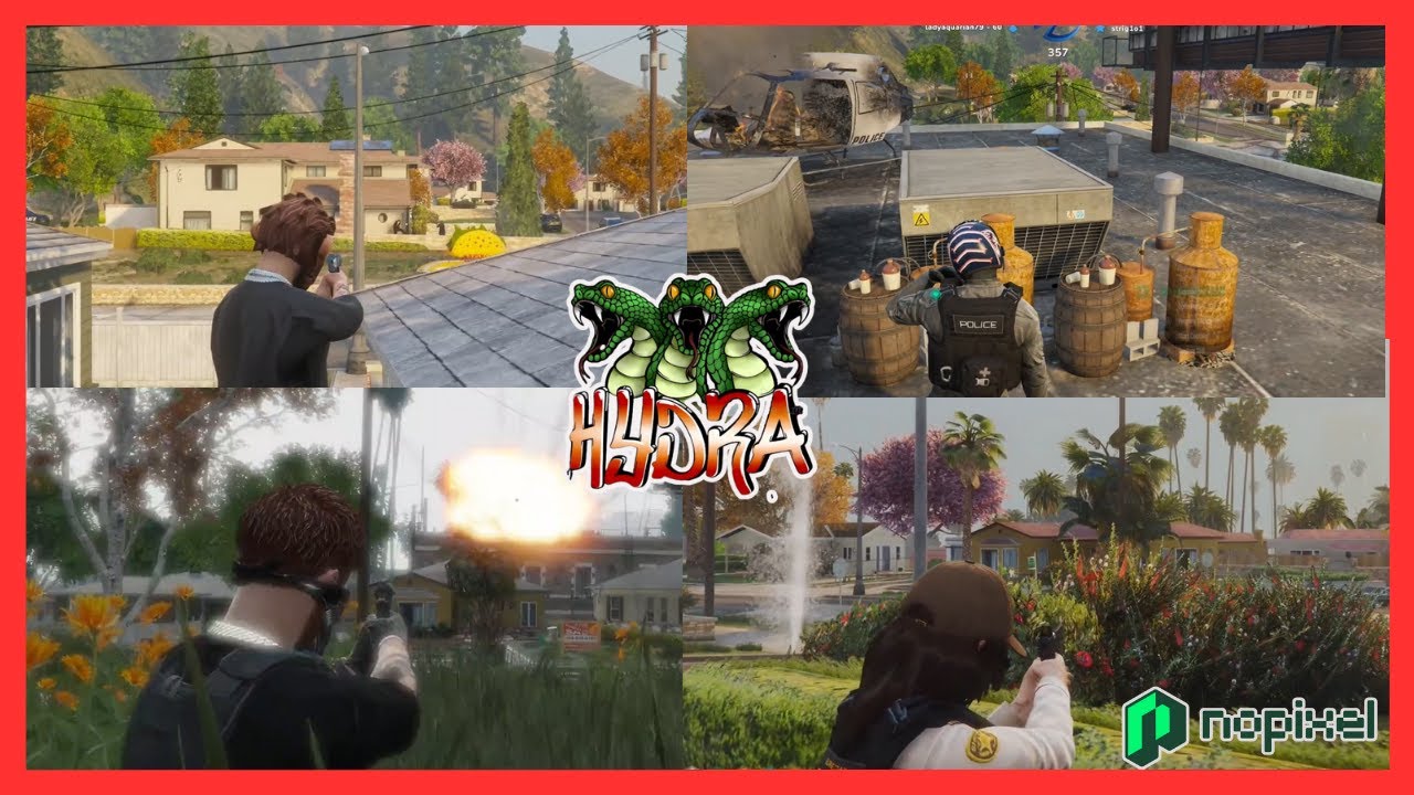 🐉 HYDRA AMBUSH PD After Arnie Goes Down & Snow Crashes-Out (13+ POVs) I Nopixel 4.0 GTARP
