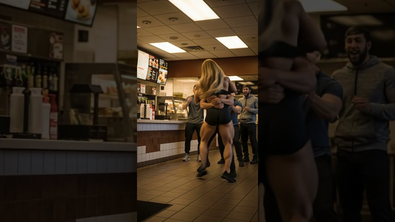 Muscles check in Food Court Power Up Fast Fuel 