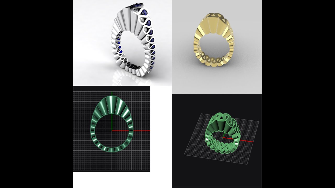 Wave 🌊 Ring Modeling Tutorial  Organic Ring Design in Rhino & Matrix 💍