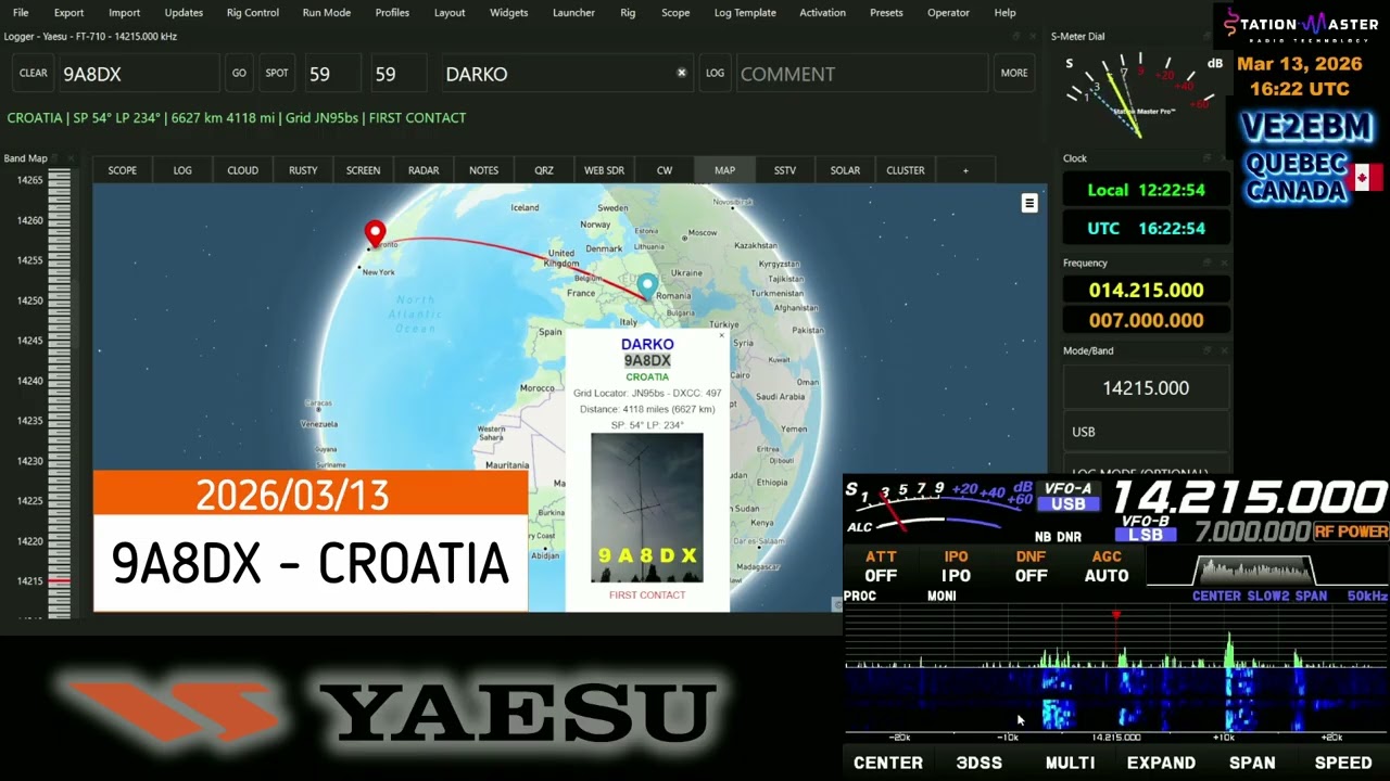 VE2EBM (CANADA) - 9A8DX (CROATIA)  2026/03/13 QSO