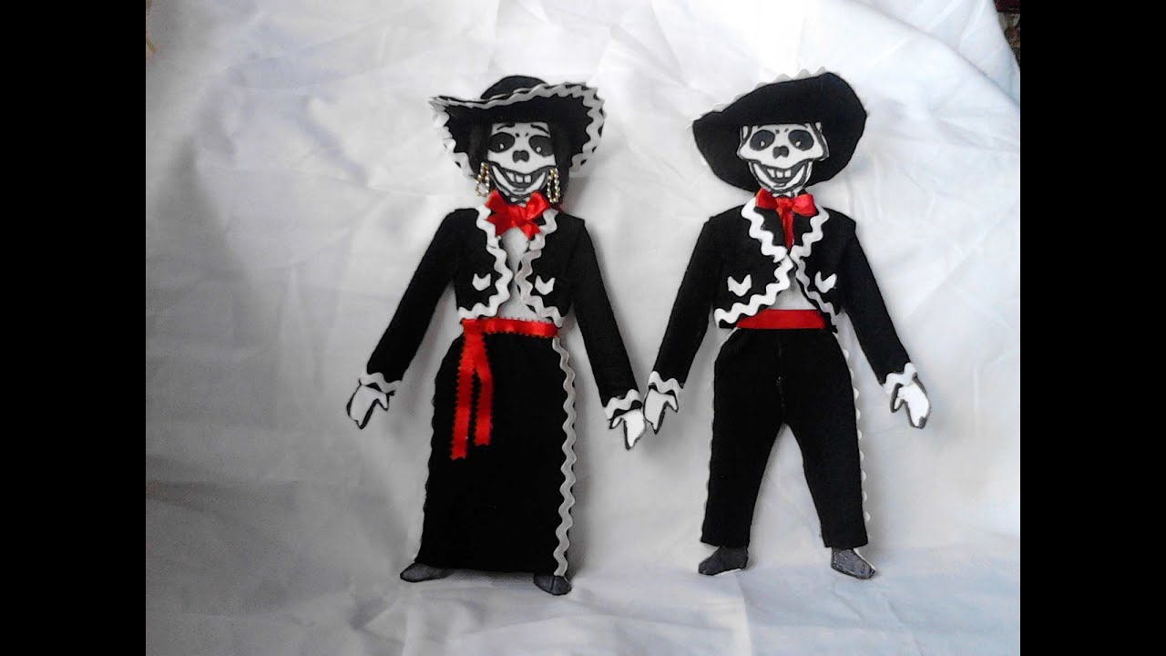 como vestir esqueleto de papel   o  calavera   MARIACHI    con moldes