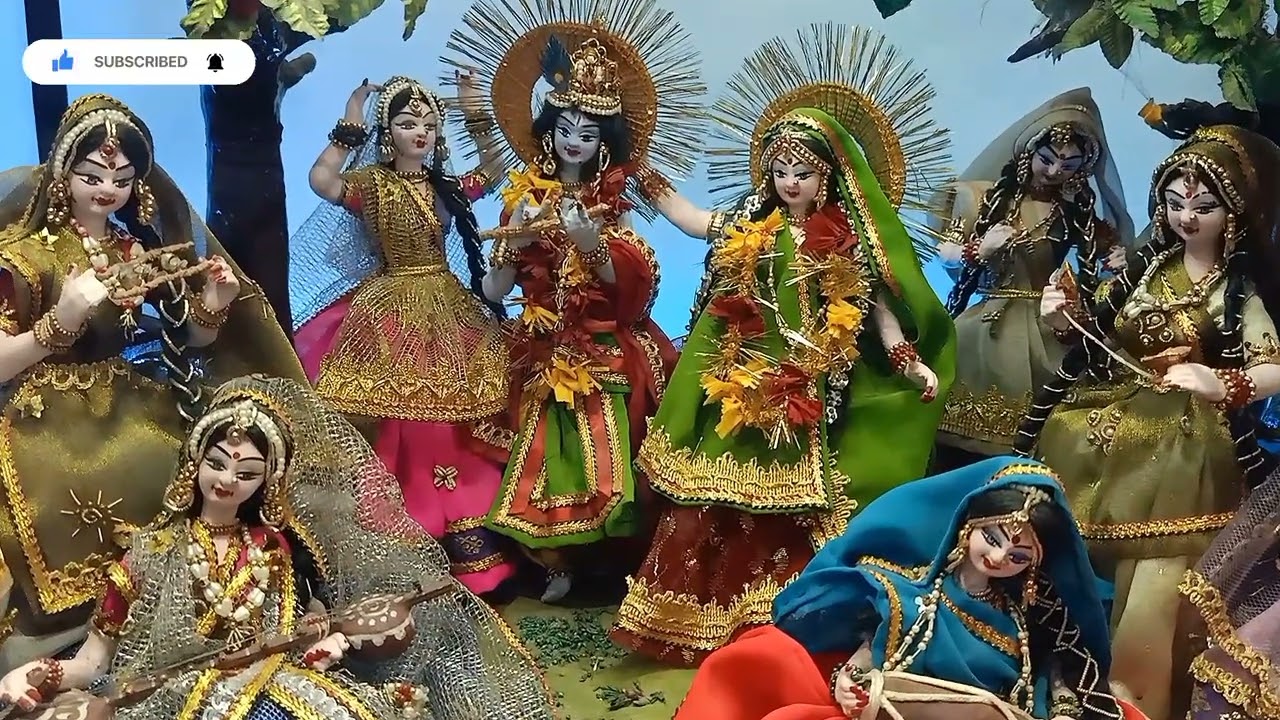 Radha Krishna complete set display l @VandanaCraft l cloth doll making