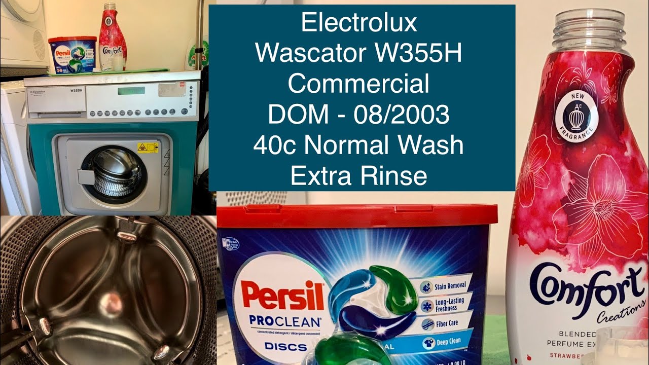 Electrolux Wascator Commercial Washer W355H, 40°c Normal Wash, Persil Pro Clean Discs