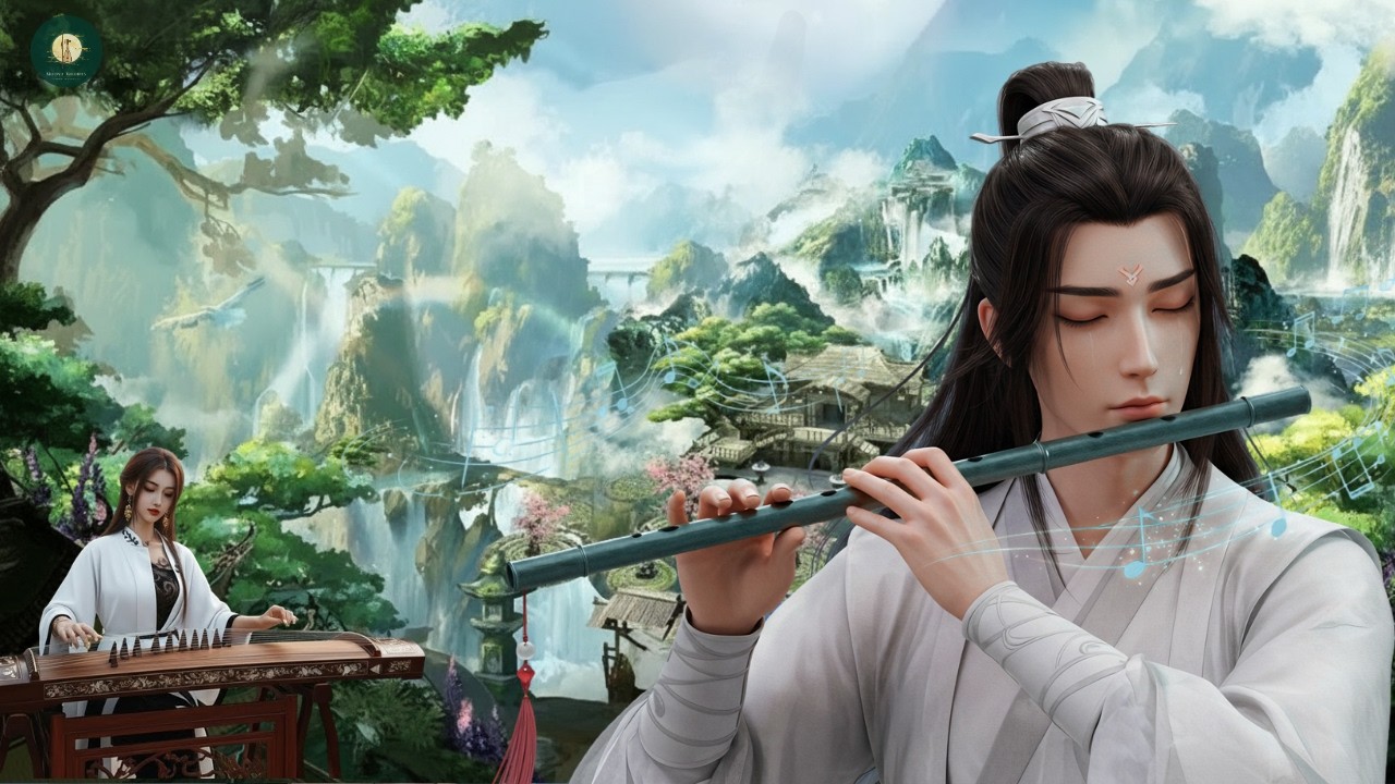 Chinese Zen Music: Bamboo flute, Erhu & Guzheng | Deep Relaxling music @MoonlitMelodies-68s