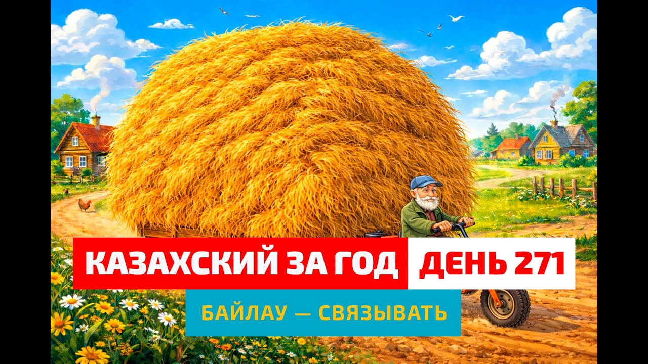 👨‍🦳 День 271 — Мой дедушка был гением | Глагол байлау | Учим казахский язык