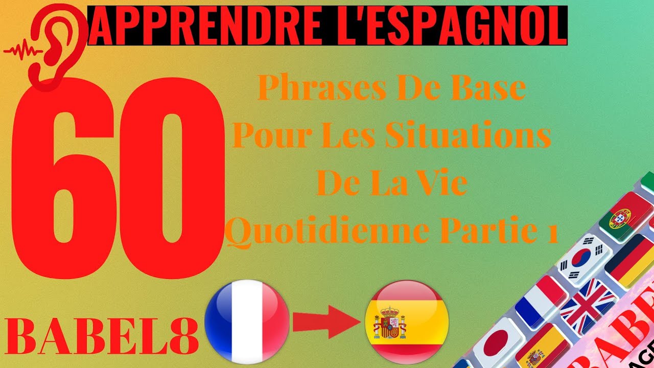 Apprenez L'espagnol Facilement: 60 phrases de base pour les situations de la vie quotidienne Partie