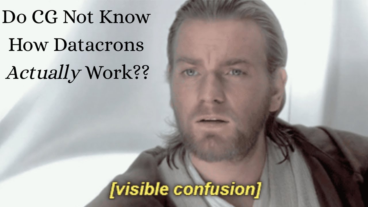 Do CG Think We Are Stupid? Datacrons Do Not Work That Way!