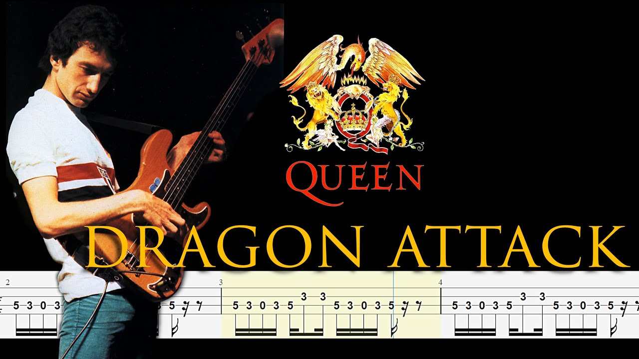 Queen - Dragon Attack (Bass Line + Tabs + Notation) By John Deacon