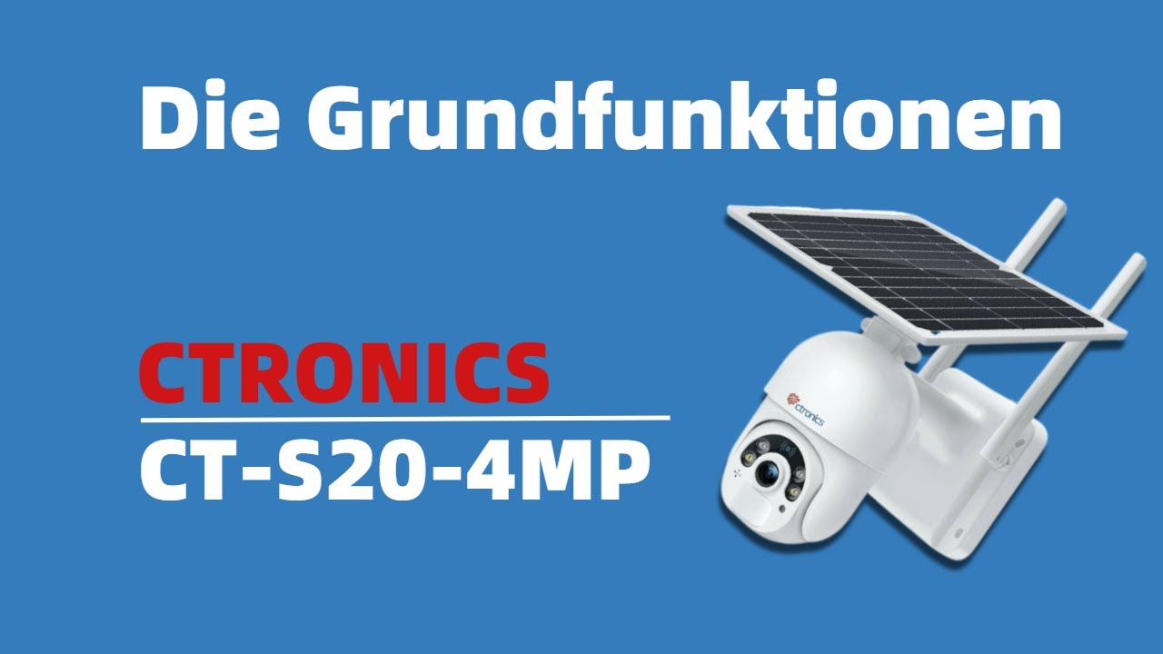 Grundfunktionen Ctronics CT-S20-4MP WLAN Überwachungskamera Auflösung, 2-Wege-Audio, PTZ, Nachtsicht