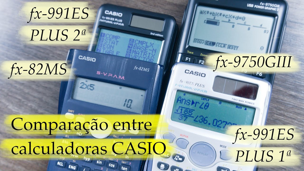 Qual escolher? Comparação entre calculadoras científicas da CASIO (fx-82MS, fx-991ES+ e fx-9750GIII)