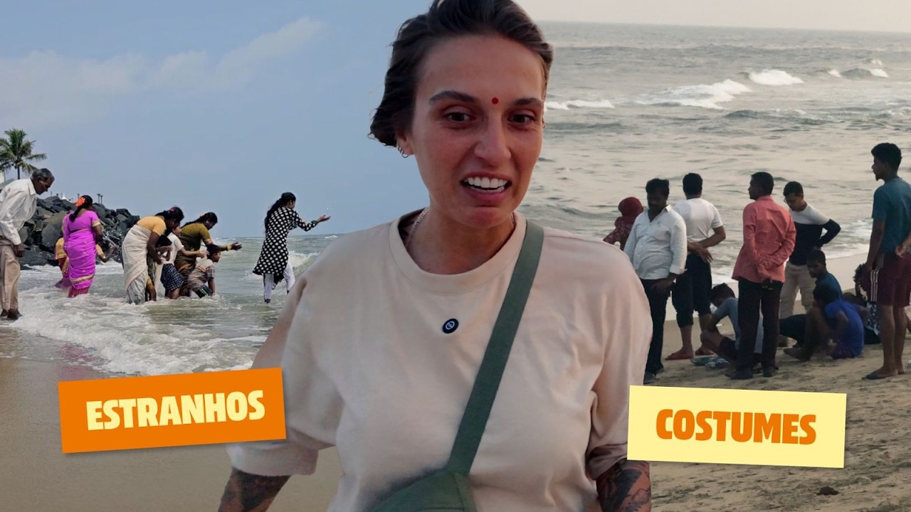 COMO É UMA PRAIA NA ÍNDIA? (muito lixo)