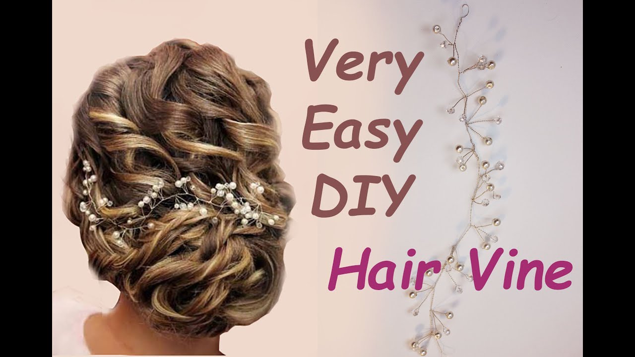 Super Easy DIY Bridal Hair Vine Headpiece Tiara Boho Tutorial Tocado para el Cabello