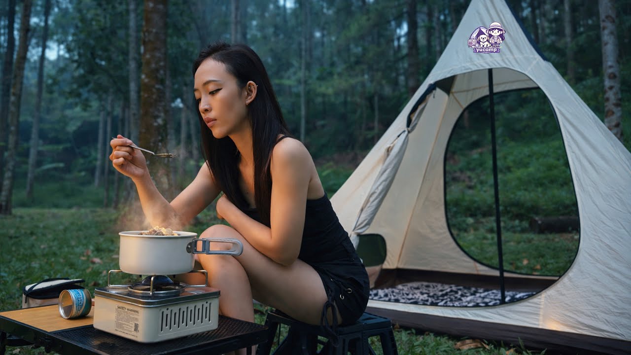 Solo Camping in the Deep Forest | Cooking Fresh Shellfish & Ultimate Relaxation