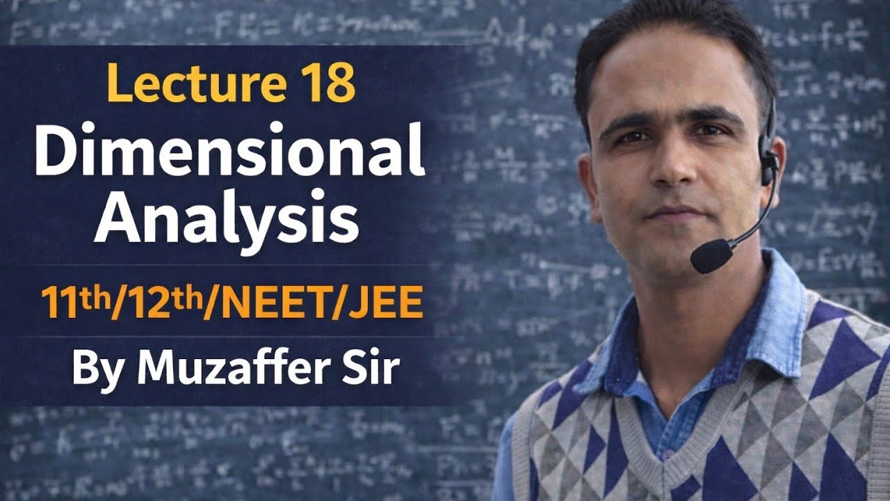 Lecture 18 Units and measurements (Dimensional analysis)