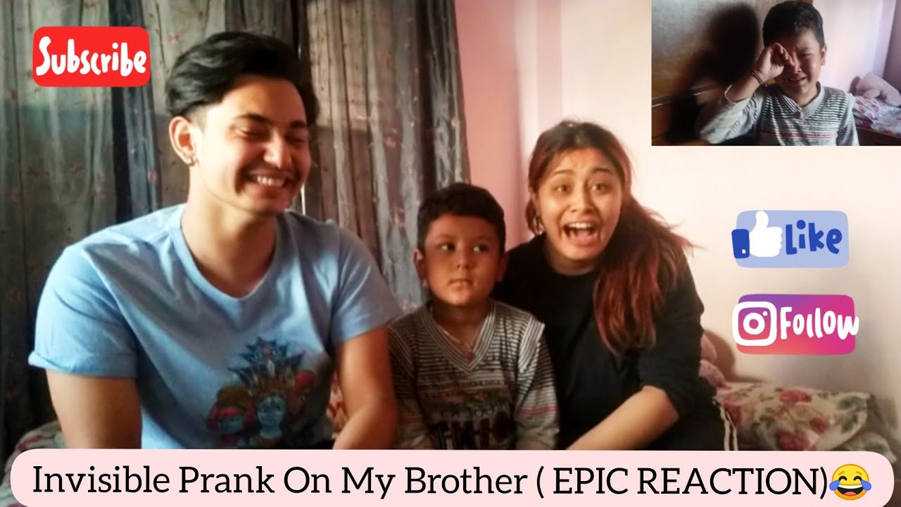 Invisible Prank On My Brother Krish ( EPIC REACTION 😂)