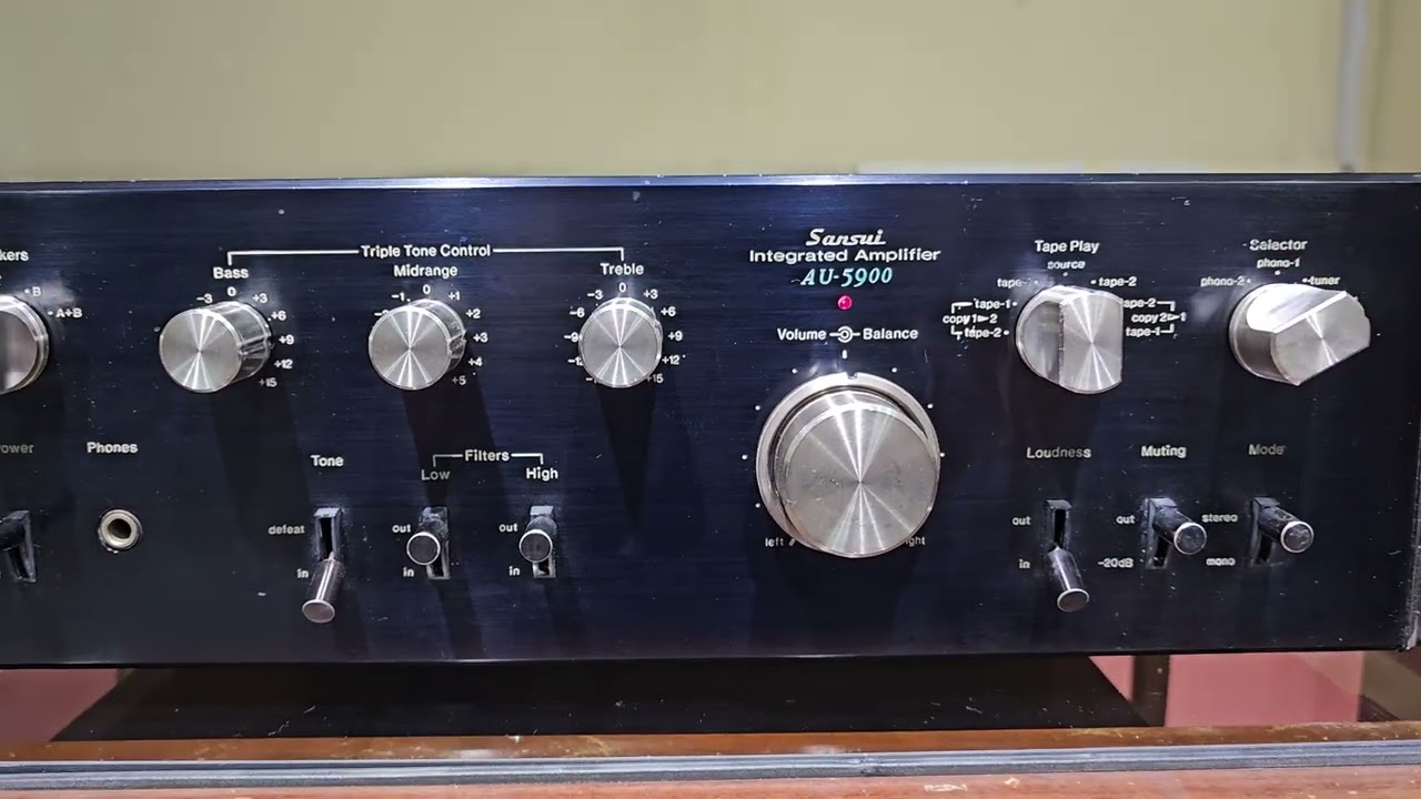 Sansui Au-5900 Stereo Amplifier Operational Test Video